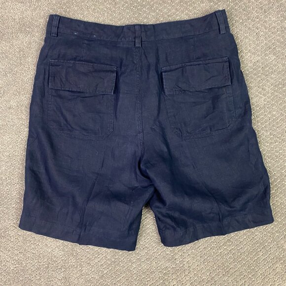 Brooks Brothers Irish Linen Shorts Men's 33 Blue 100% Linen - Picture 4 of 10